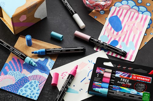 Acrylmarker STABILO  Free Acrylic T300 donkerblauw-4