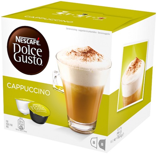Koffiecups Dolce Gusto cappuccino 16 stuks