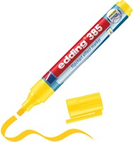 Viltstift edding 385 flipover penseelpunt geel-2