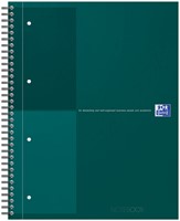 Spiraalblok Oxford International Notebook A4+ lijn 160 pagina's groen