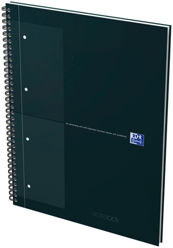 Spiraalblok Oxford International Notebook A4+ ruit 5X5mm 160 pagina's zwart-2