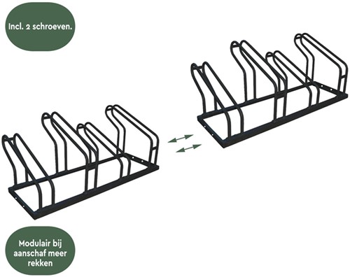 Fietsenrek BRASQ  4 fietsen BS400 zwart-2
