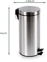 Pedaalemmer BRASQ 30 liter rvs-2