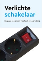 Stekkerdoos BRASQ 4 voudig 5 meter zwart-2