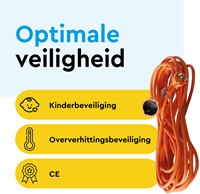 Verlengkabel BRASQ 20m oranje-3