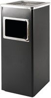Afvalbak met asbak BRASQ 16 liter AT600 zwart
