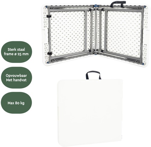 Vouwtafel BRASQ 120x60x74cm FC120 wit-2