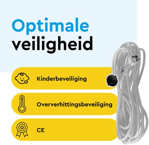 Verlengkabel BRASQ 30m wit-3