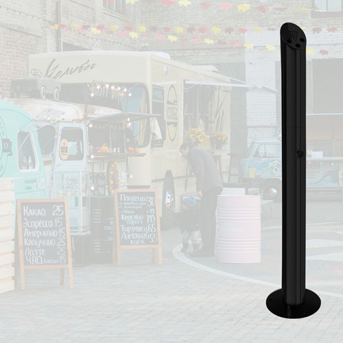 Asbak staand BRASQ AT300 RVS zwart-2