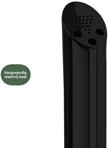 Asbak staand BRASQ AT300 RVS zwart-4