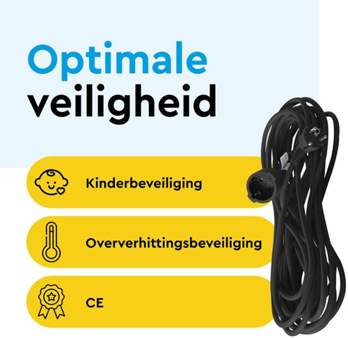 Verlengkabel BRASQ 30m zwart-2