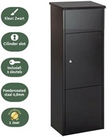 Pakketbrievenbus BRASQ 105x38x24cm PB400 Zwart-3