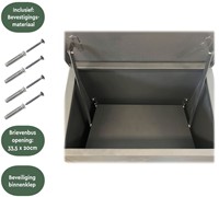 Pakketbrievenbus BRASQ 105x38x24cm PB400 Zwart-4