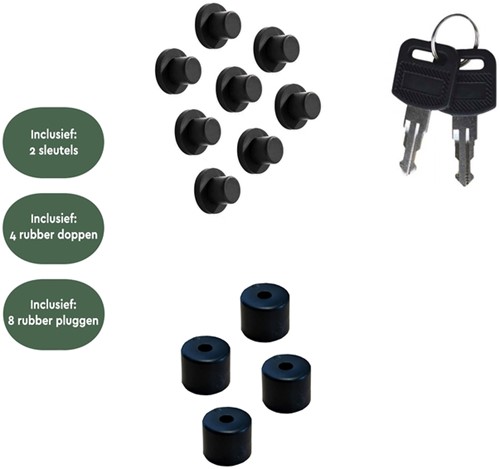 Pakketbrievenbus BRASQ 105x38x24cm PB400 Zwart-5