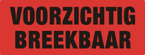 Waarschuwingsetiket IEZZY voorzichtig breekbaar 130mmx50mm 500 stuks