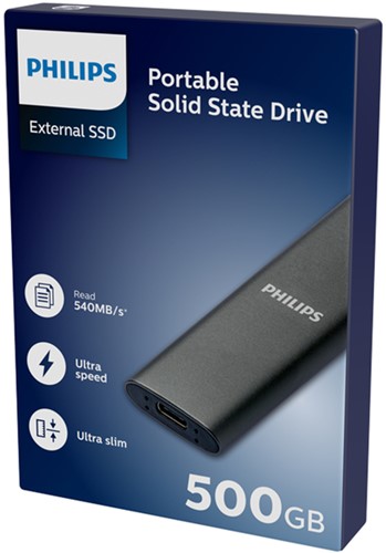 SSD Philips External 500 GB Ultra Speed Space Grey-2