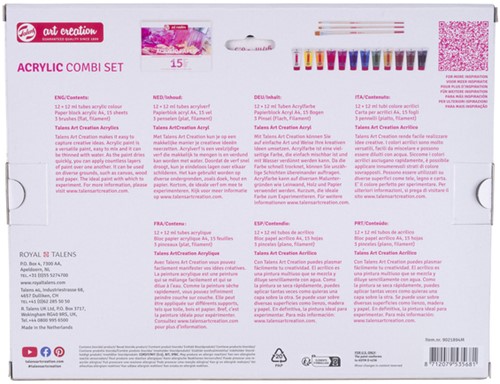 Schilderset Talens Art Creation acrylverf à 16-delig roze-3