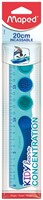 Liniaal Maped Kidy Learn Concentration 20 cm blauw