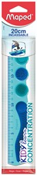 Liniaal Maped Kidy Learn Concentration 20 cm blauw