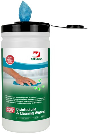 Desinfectiedoekjes Dreumex Disinfectant & Cleaning bus 170 stuks blauw
