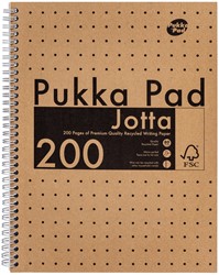 Collegeblok Pukka Pad Jotta A4 lijn 200 pagina's 80gr kraft