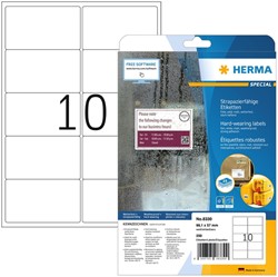 Etiket HERMA 8330 99.1x57mm weerbestendig wit 250 stuks