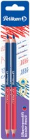 Potlood Pelikan 3mm rood/blauw 2 stuks