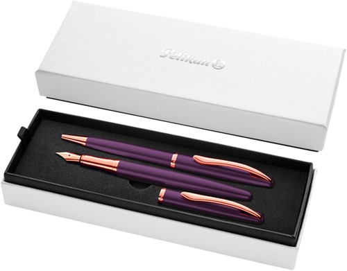 Schrijfset Pelikan Jazz Noble Elegance K36+P36 medium viola-2