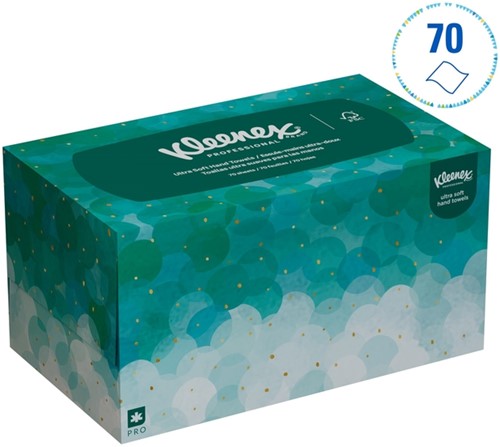 Handdoek Kleenex Ultra Pop-up Box 1-laags 226x254mm 70 vel wit 6088-2