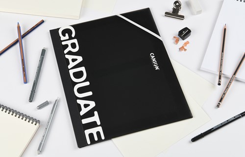 Tekenmap Canson Graduate elastieksluiting 260x330mm zwart-2