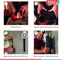 Klittenband tesa Ultra Power Lock Tape 100cmx25mm zwart-1