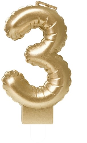 Foil balloon candle gold 3
