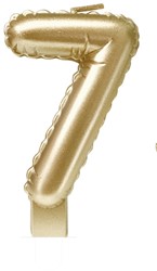 Foil balloon candle gold 7