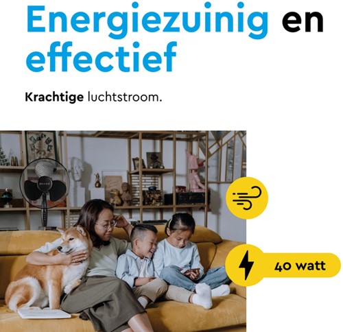 Statiefventilator BRASQ F300 Ø 40cm zwart-1