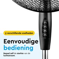 Statiefventilator BRASQ F300 Ø 40cm zwart-4