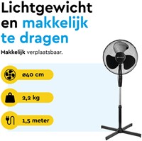 Statiefventilator BRASQ F300 Ø 40cm zwart-5