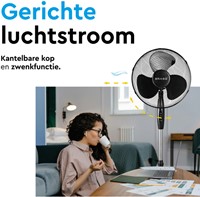 Statiefventilator BRASQ F300 Ø 40cm zwart-8