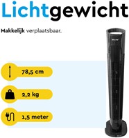 Torenventilator BRASQ F500 H79cm zwart-4