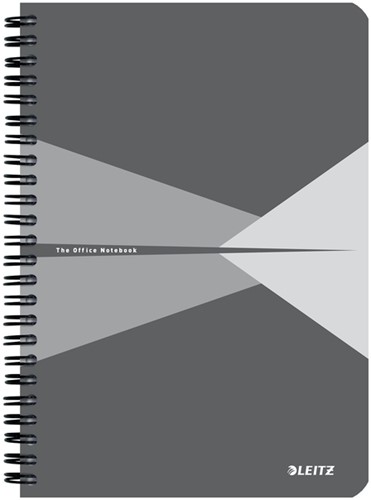 Notitieboek Leitz Office A5 lijn 180 pagina's 80gr grijs grijs