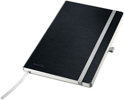 Notitieboek Leitz Style A5 lijn 160 pagina's 100gr zwart