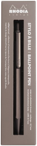 Balpen Rhodia scRipt medium rozenhout-2