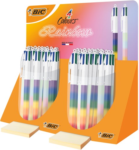 4-Kleuren balpen Bic regenboog medium assorti