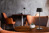 Tafellamp Securit Georgina LED oplaadbaar dimbaar zwart-1