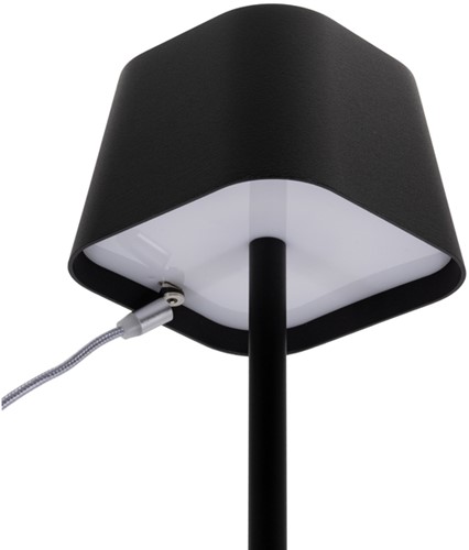 Tafellamp Securit Georgina LED oplaadbaar dimbaar zwart-7