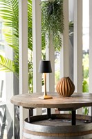 Tafellamp Securit Roma LED oplaadbaar dimbaar zwart-goud-2