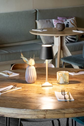 Tafellamp Securit Roma LED oplaadbaar dimbaar zwart-goud-3