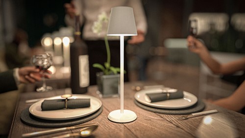 Tafellamp Securit Feline LED oplaadbaar dimbaar wit-3