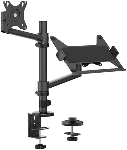 Monitorarm met laptophouder Neomounts NEXT Lite single 17-27" zwart-7
