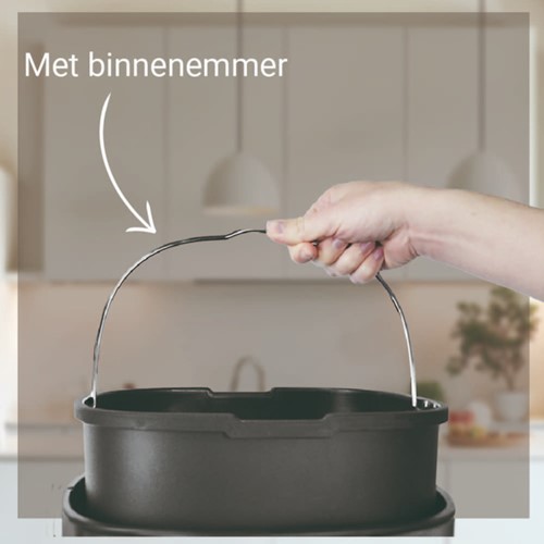 Afvalbak Desq Touch 50 liter RVS zilver-3