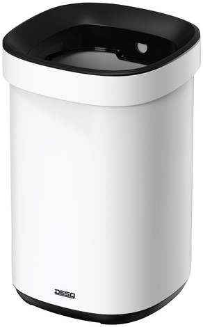 Afvalbak Desq open inworp 20 liter metaal wit